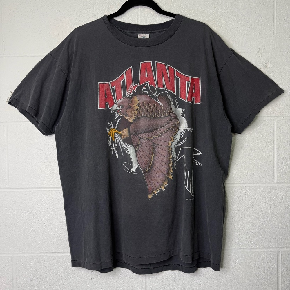 Vintage 90s Atlanta Falcons Breakthrough T-Shirt XL Nutmeg NFL Football 1995